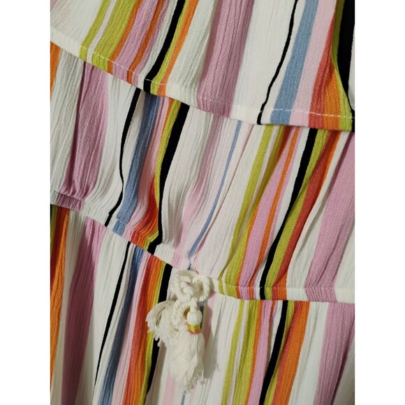 Girls "Art Class" Striped Off-Shoulder Dress Size M (7/8) Rayon - Excellent... - Picture 4 of 6